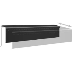 Käsin sisäänkelattava markiisi verhot/LED 3,5x2,5 m kerma