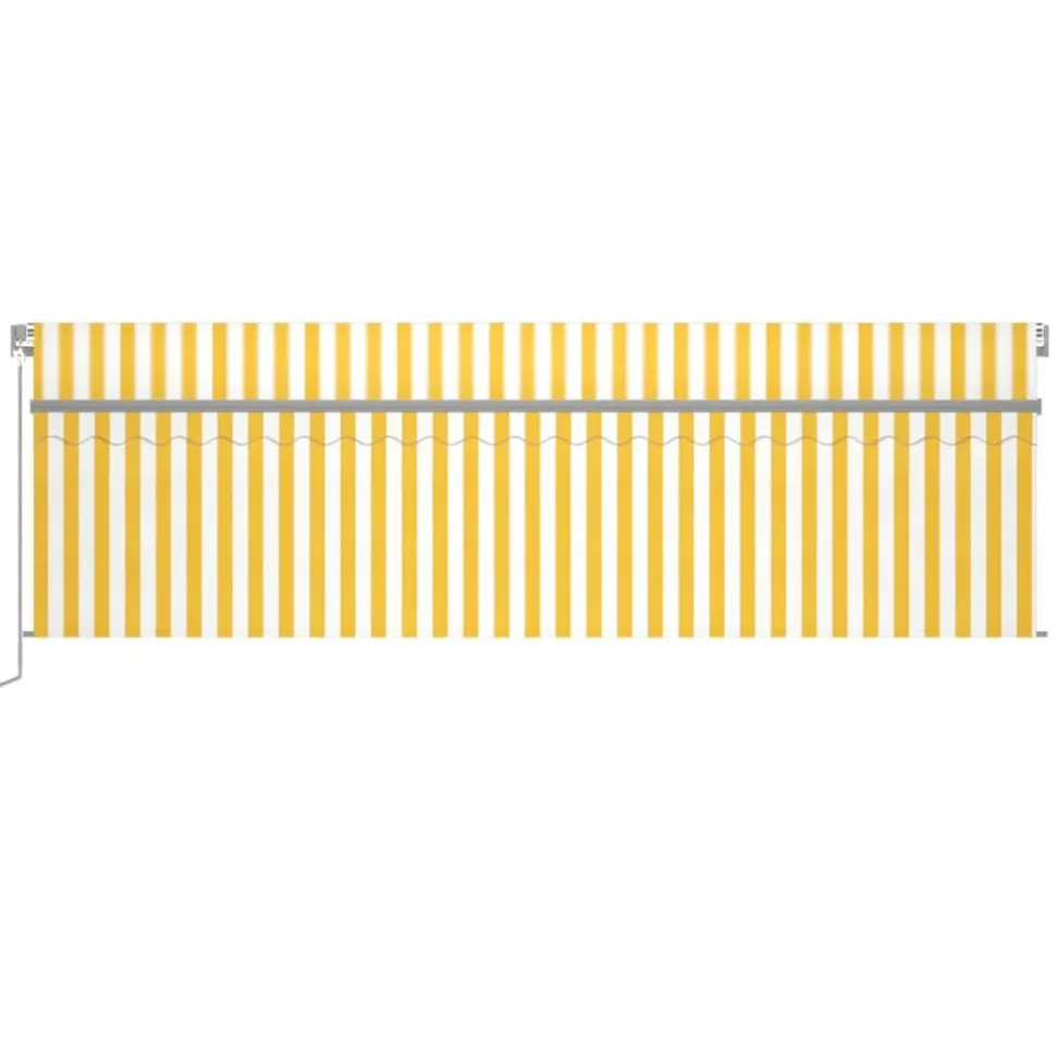 Käsin sisäänkelattava markiisi verhot/LED 3,5x2,5 m kerma
