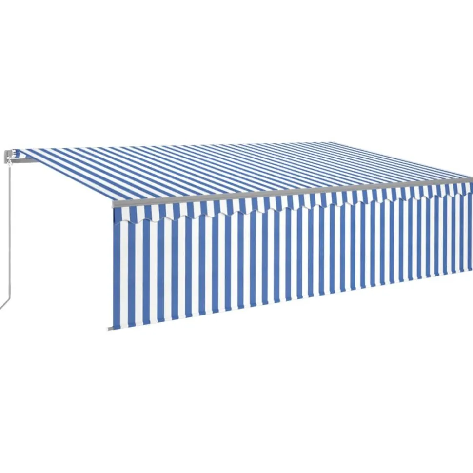 Käsin sisäänkelattava markiisi verhot/LED 3,5x2,5 m kerma