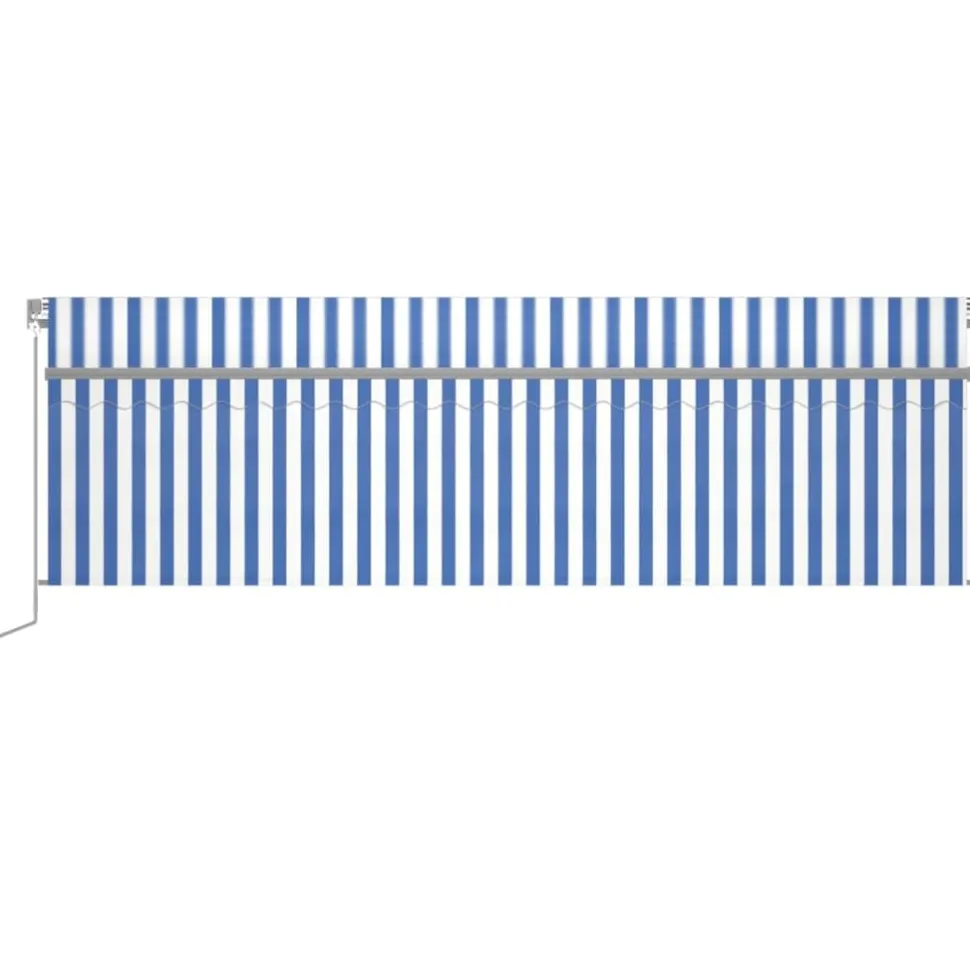 Käsin sisäänkelattava markiisi verhot/LED 3,5x2,5 m kerma
