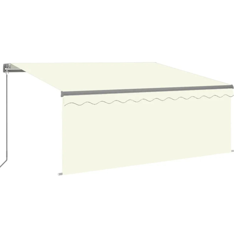 Käsin sisäänkelattava markiisi verhot/LED 3,5x2,5 m kerma