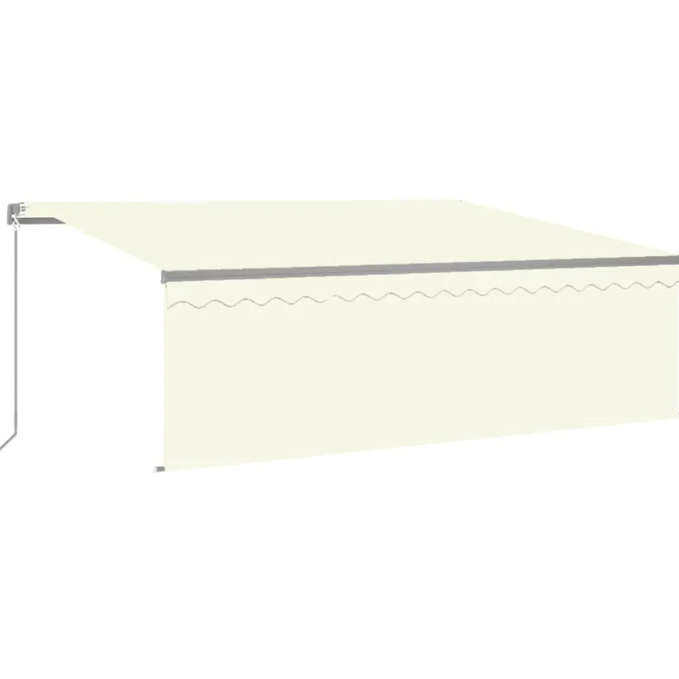 Käsin sisäänkelattava markiisi verhot/LED 3,5x2,5 m kerma