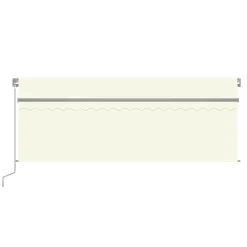 Käsin sisäänkelattava markiisi verhot/LED 3,5x2,5 m kerma