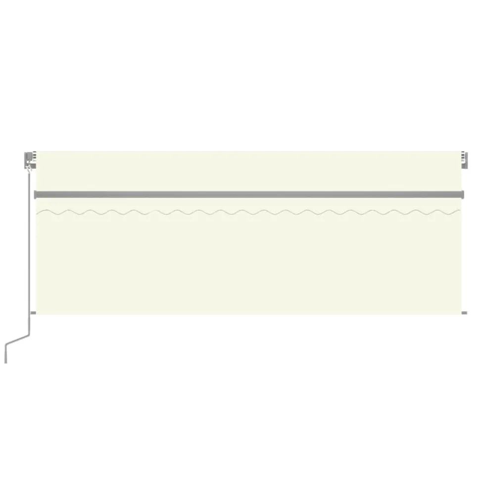 Käsin sisäänkelattava markiisi verhot/LED 3,5x2,5 m kerma