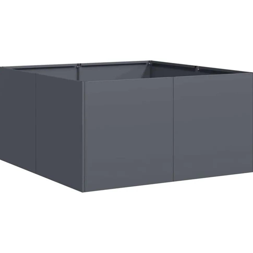 Kukkalaatikko antrasiitti 80x80x40 cm kylmävalssattu teräs (60740)