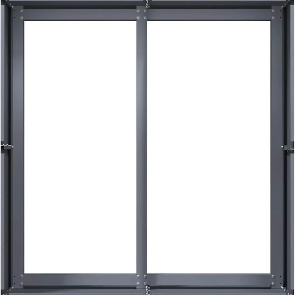 Kukkalaatikko antrasiitti 80x80x40 cm kylmävalssattu teräs (60740)