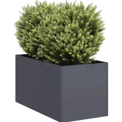 Kukkalaatikko antrasiitti 40x80x40 cm kylmävalssattu teräs (60733)