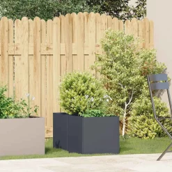 Kukkalaatikko antrasiitti 40x80x40 cm kylmävalssattu teräs (60733)