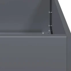 Kukkalaatikko antrasiitti 40x80x40 cm kylmävalssattu teräs (60733)