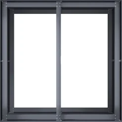 Kukkalaatikko antrasiitti 80x80x80 cm teräs (60782)