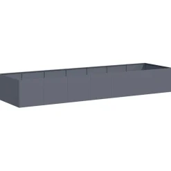 Kukkalaatikko antrasiitti 280x80x40 cm teräs (60761)