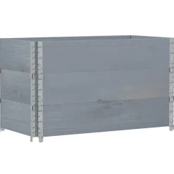 Kukkalaatikko harmaa 100x50 cm täysi mänty (95429)