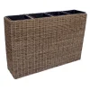 Kukkalaatikko Home4You Wicker, 89x24x60cm, vaaleanruskea