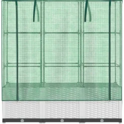 Kukkalaatikko kasvihuonepeitteellä rottinkityyli 120x40x138 cm (15843)