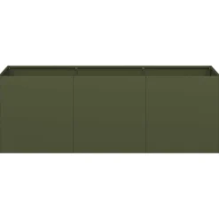 Kukkalaatikko oliivinvihreä 120x40x40 cm kylmävalssattu teräs (60678)
