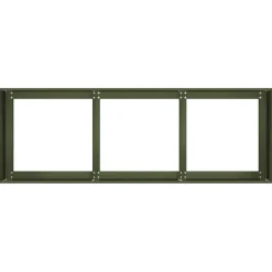 Kukkalaatikko oliivinvihreä 120x40x40 cm kylmävalssattu teräs (60678)