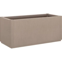Kukkalaatikko puutarhaan vaaleanruskea 80x36x35 cm PP (68778)