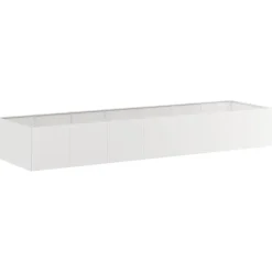 Kukkalaatikko 280x80x40 cm ruostumaton teräs (60763)