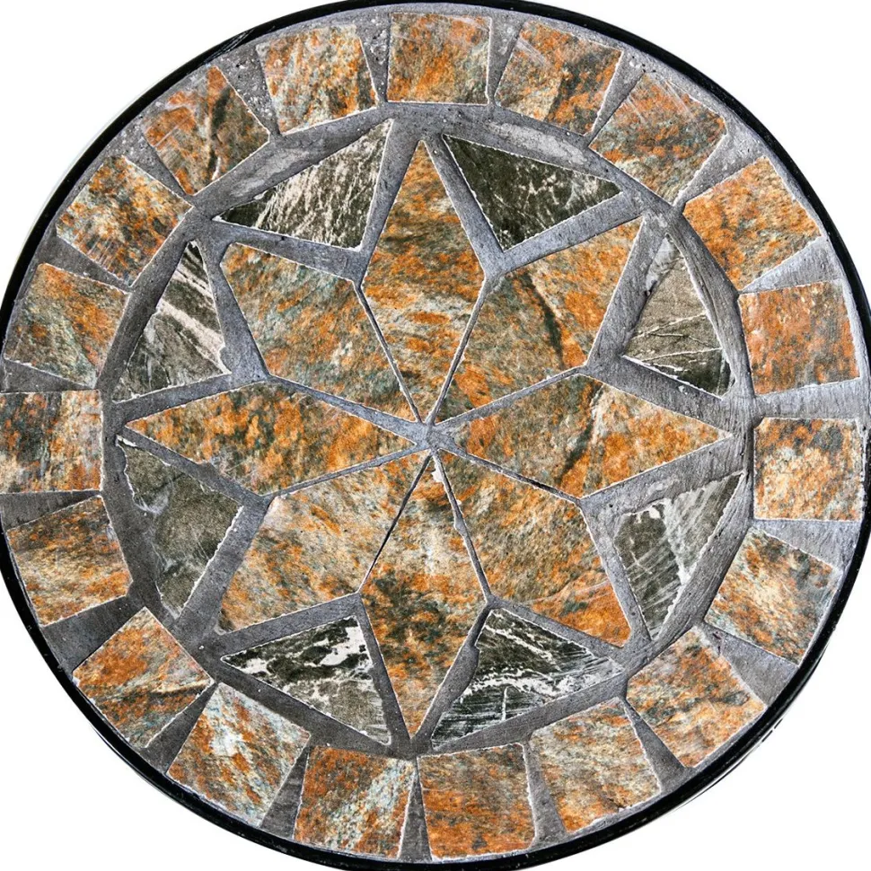Kukkapöytä Home4You MOSAIC Ø25xK30 cm, musta