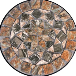 Kukkapöytä Home4You MOSAIC Ø30xK35 cm, musta