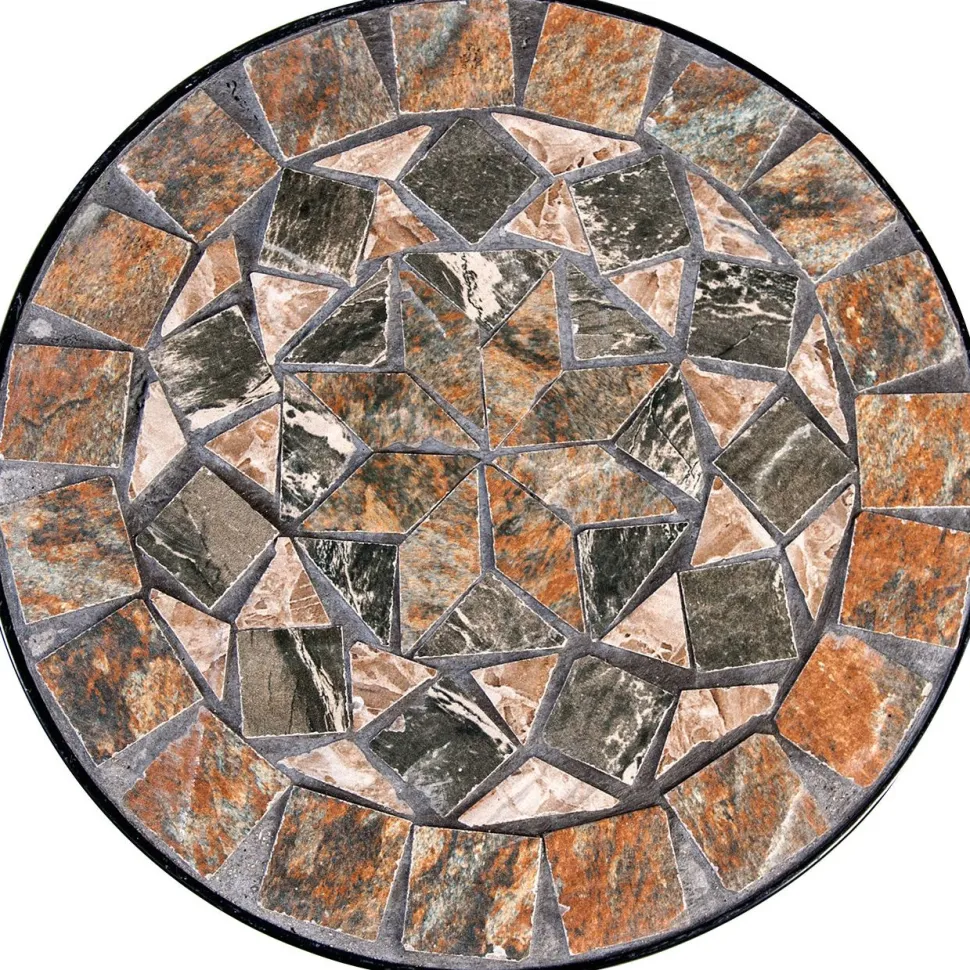 Kukkapöytä Home4You MOSAIC Ø30xK35 cm, musta