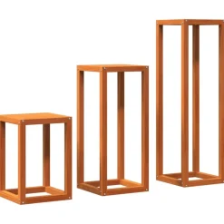 Kukkatelineet 3 kpl vahanruskea täysi mänty (44472)