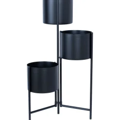 Kukkateline Home4You DEIA TRIO 23x22,5xK75,5 cm, musta
