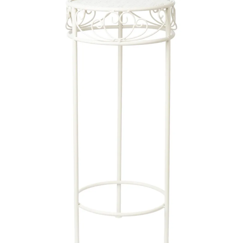 Kukkateline Home4You SANDY Ø30xK70 cm, antiikinvalkoinen