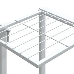 Kukkateline 94,5x25x89 cm valkoinen rauta