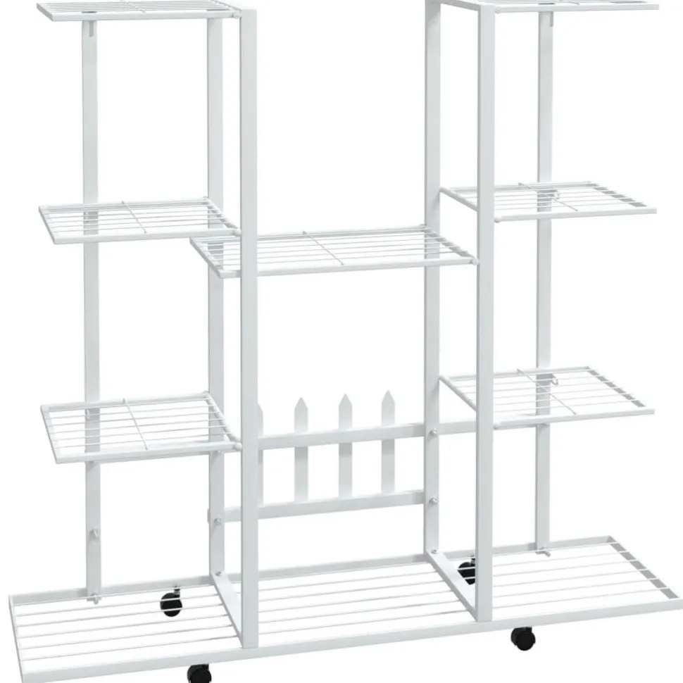 Kukkateline 94,5x25x89 cm valkoinen rauta