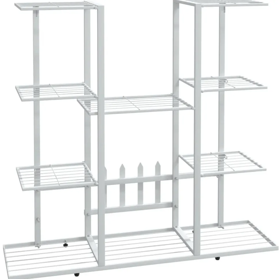 Kukkateline 94,5x25x89 cm valkoinen rauta