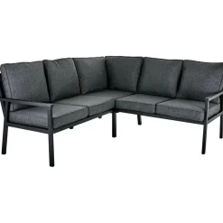 Kulmasohva terassille Brafab Rana, 5-istuttava, harmaa/musta