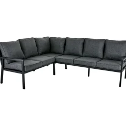 Kulmasohva terassille Brafab Rana, 6-istuttava, harmaa/musta