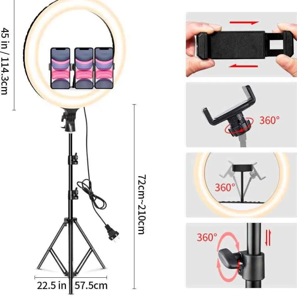 Kuvausvalo Snapsy Ring Light 18" 210cm