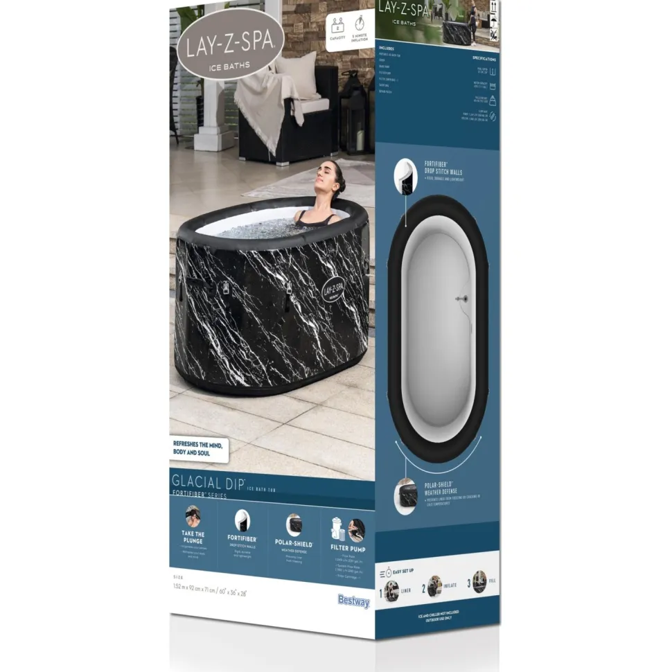 Kylmäallas Lay-Z-Spa Glacial Dip, 420l, musta