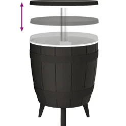 Kylmäpöytä 3-in-1 musta polypropeeni (64159)