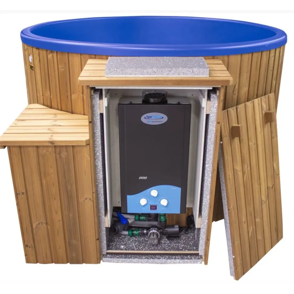 Kylpytynnyri kaasukamiinalla SpaDealers City-Palju Arctic 4-6 hlöä 1200l brown/azul blue