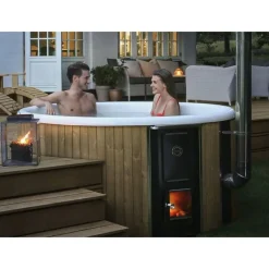 Kylpytynnyri Skargards Regal 220 Dualburn, 8-10 hlöä, Thermowood/valkoinen