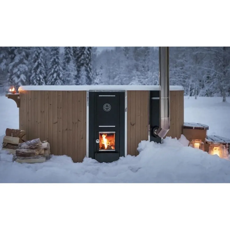 Kylpytynnyri Skargards Regal 220 Dualburn, 8-10 hlöä, Thermowood/valkoinen