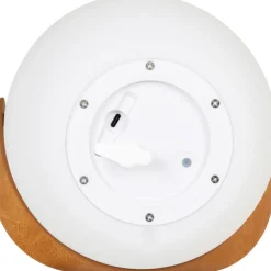 Ladattava pöytävalaisin House Nordic Cardiff, Bluetooth-kaiuttimella, ø18cm, sisä- ja ulkokäyttöön, valkoinen/ruskea
