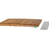 Laiturin ramppi Inora, 90x200cm, ruskea kestopuu