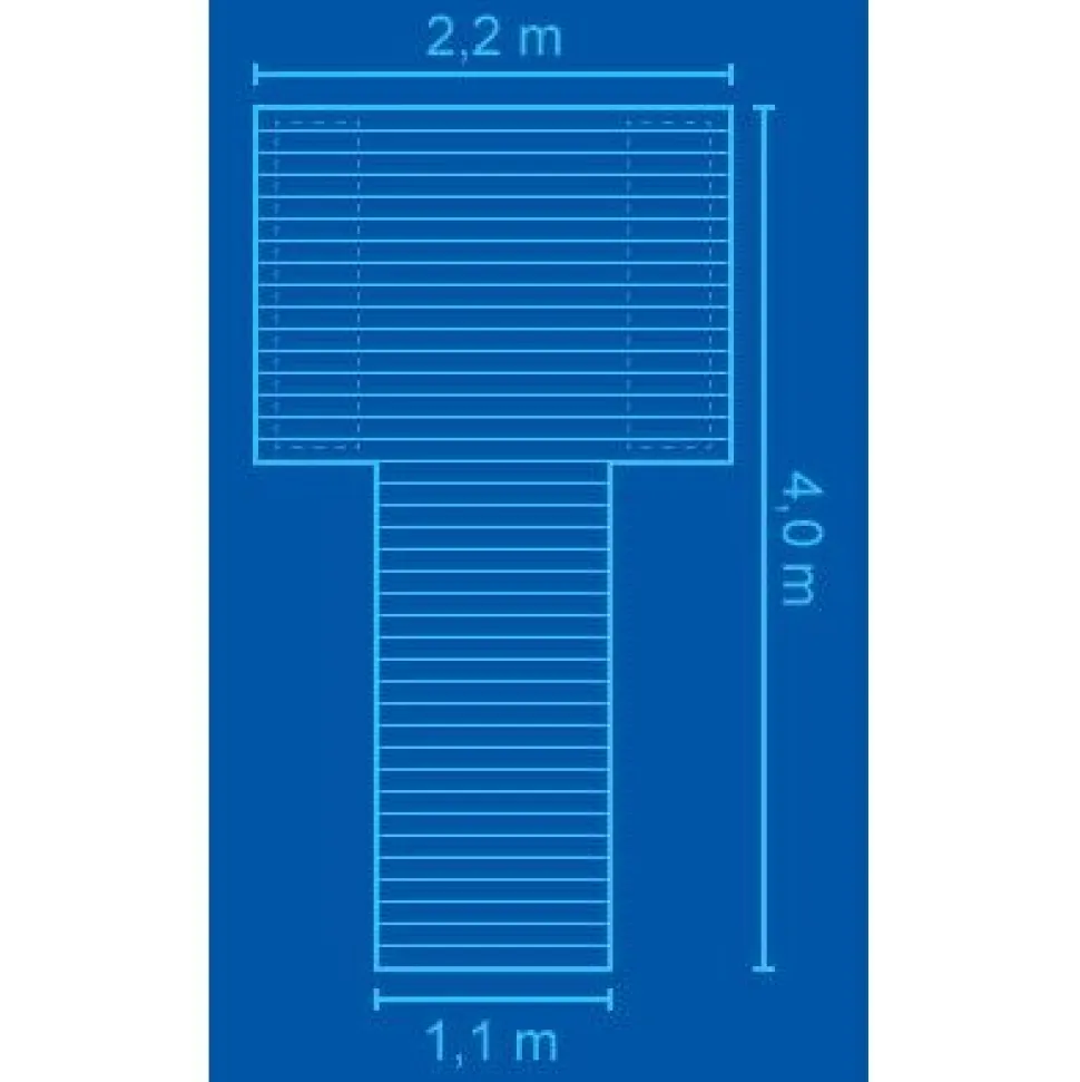Laituri Pikku-Kuutti, 1.1x2.4m + 2.2x1.6m