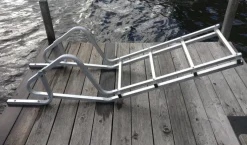 Laituritikkaat 4 askelmaa 105 cm anodisoitu alumiini