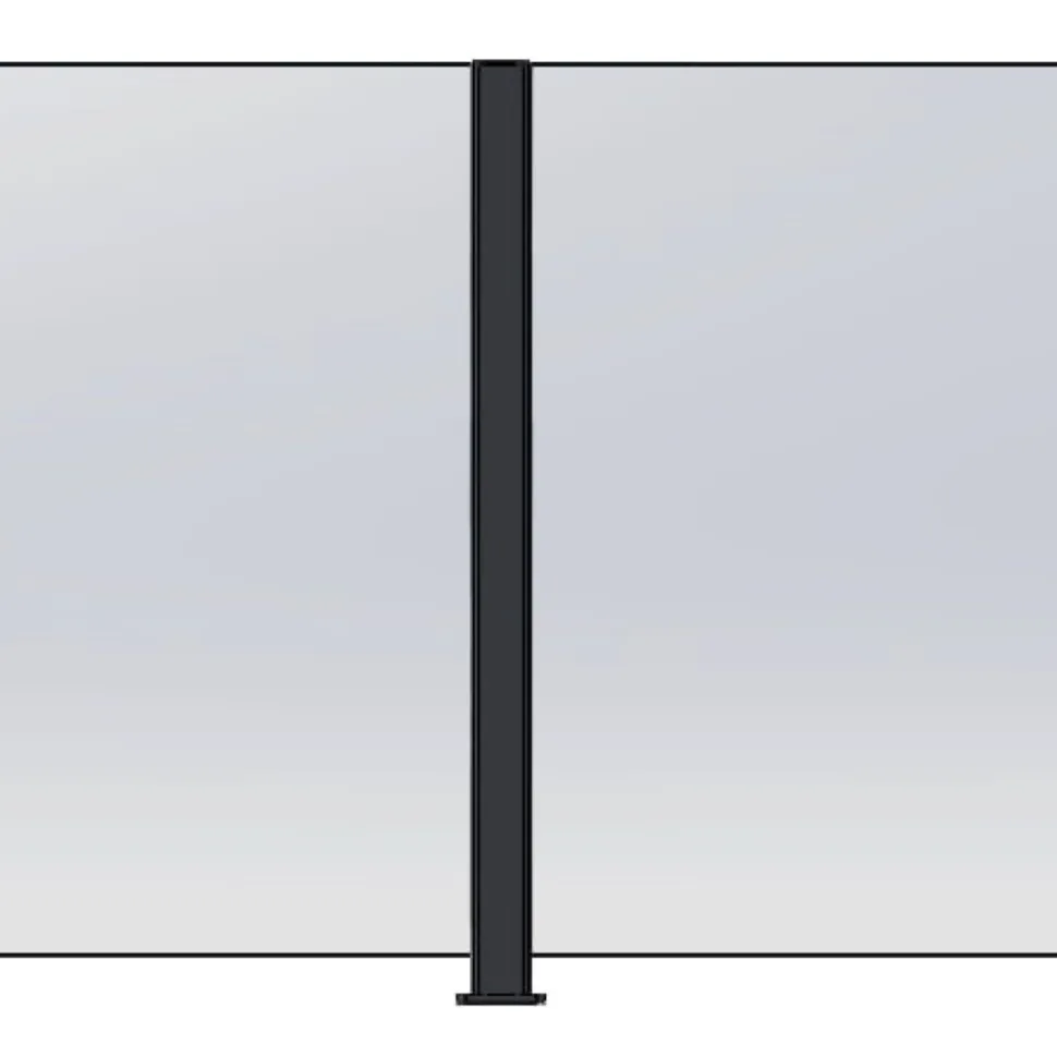 Lasikaidetolppa väli Green Land Lounge 105x6x6cm tummanharmaa alumiini