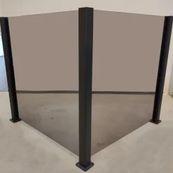 Lasikaidetolppa väli Green Land Lounge 105x6x6cm tummanharmaa alumiini