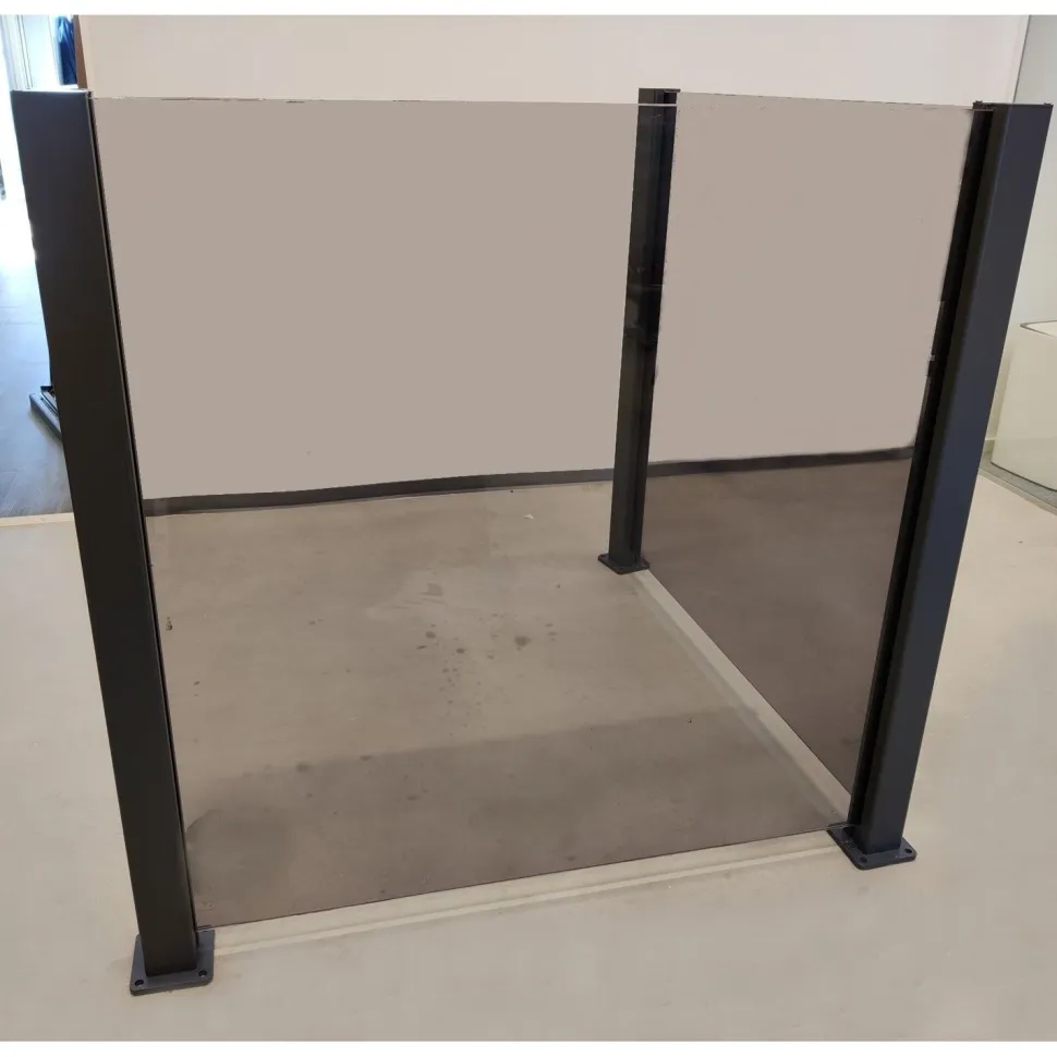 Lasikaidetolppa väli Green Land Lounge 105x6x6cm tummanharmaa alumiini