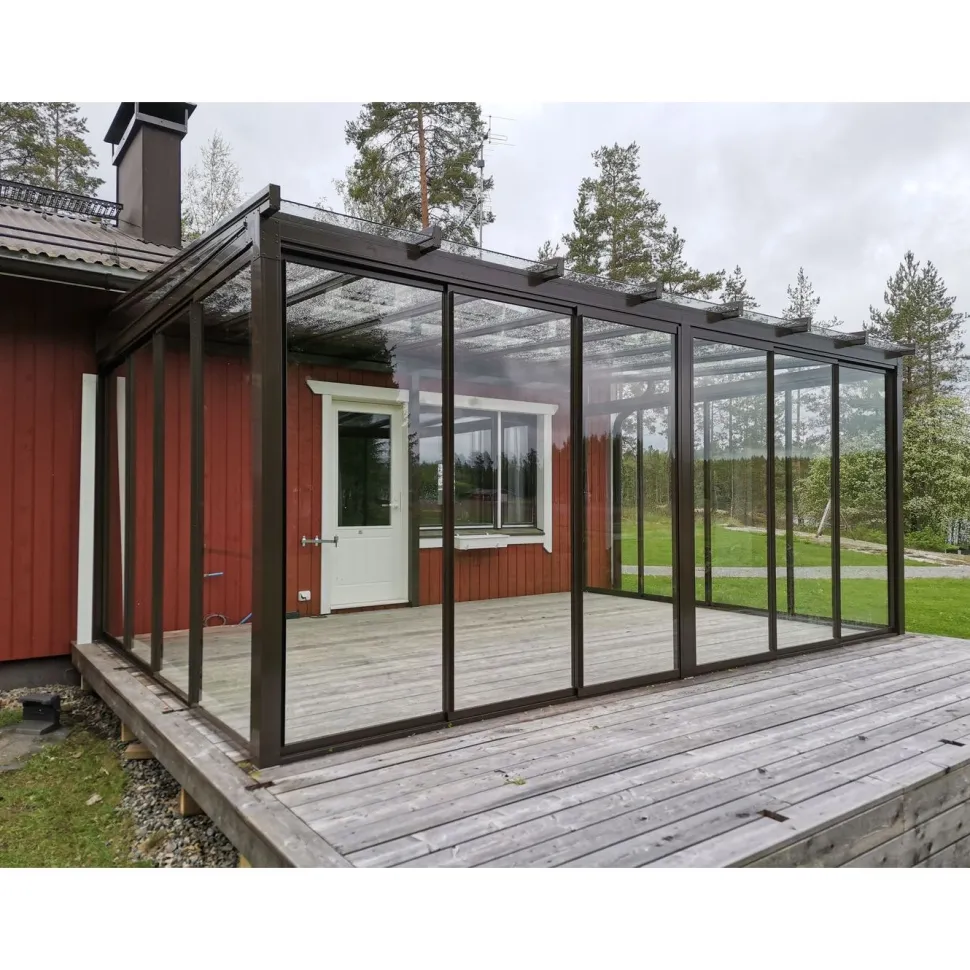 Lasiterassi Maakunnan lasi 6x3 6000x3000 mm eri värejä