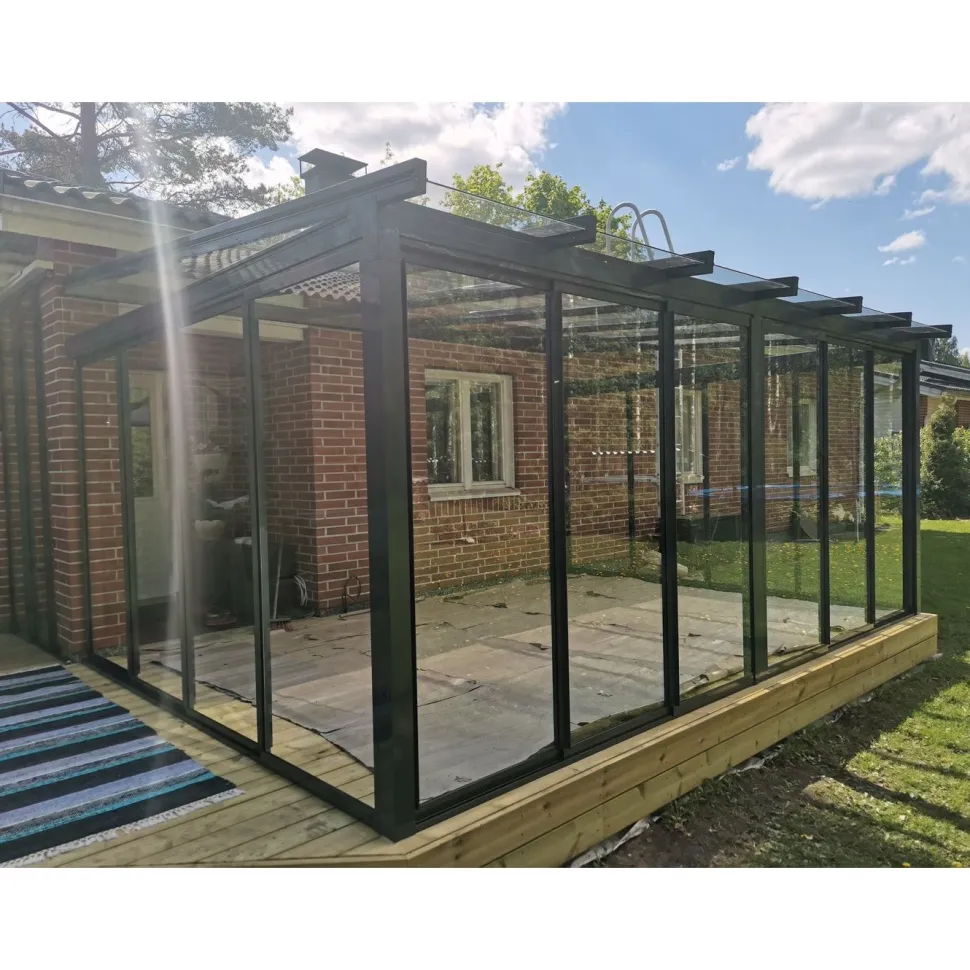 Lasiterassi Maakunnan lasi 6x3 6000x3000 mm eri värejä