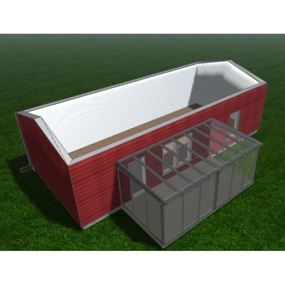 Lasiterassi Maakunnan lasi 6x3 6000x3000 mm eri värejä