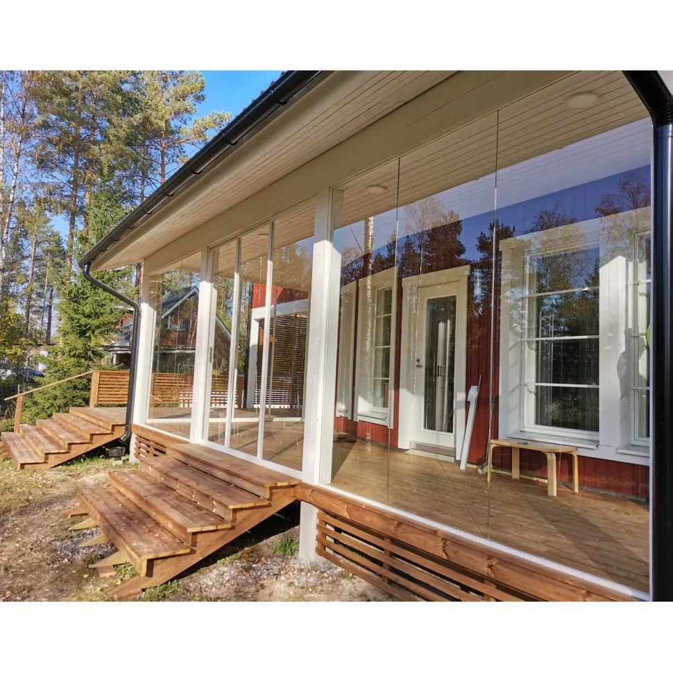 Lasiterassi Maakunnan lasi 6x3 6000x3000 mm eri värejä